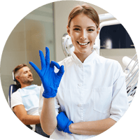 dentist and patient in chair